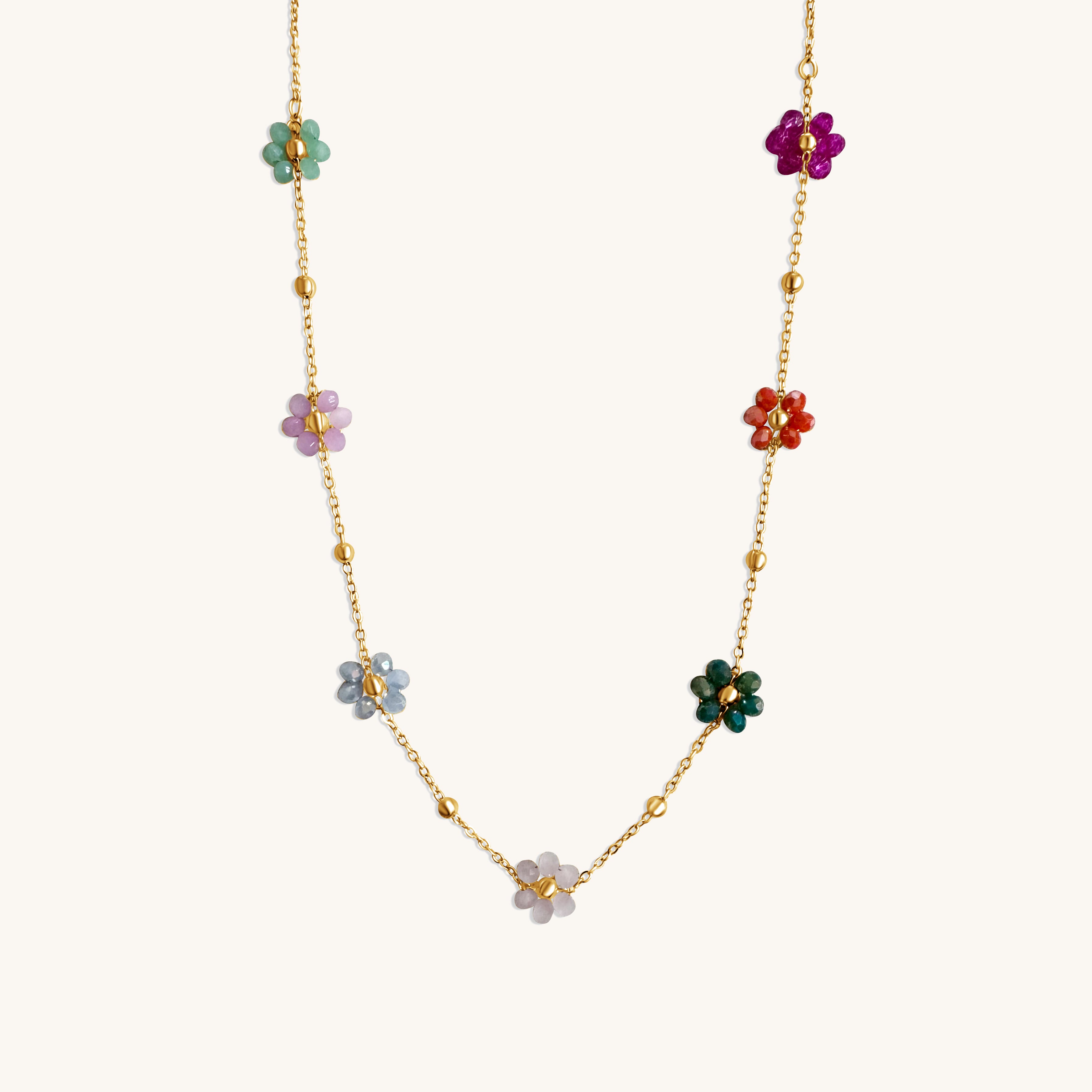 Zinnia Flower Necklace