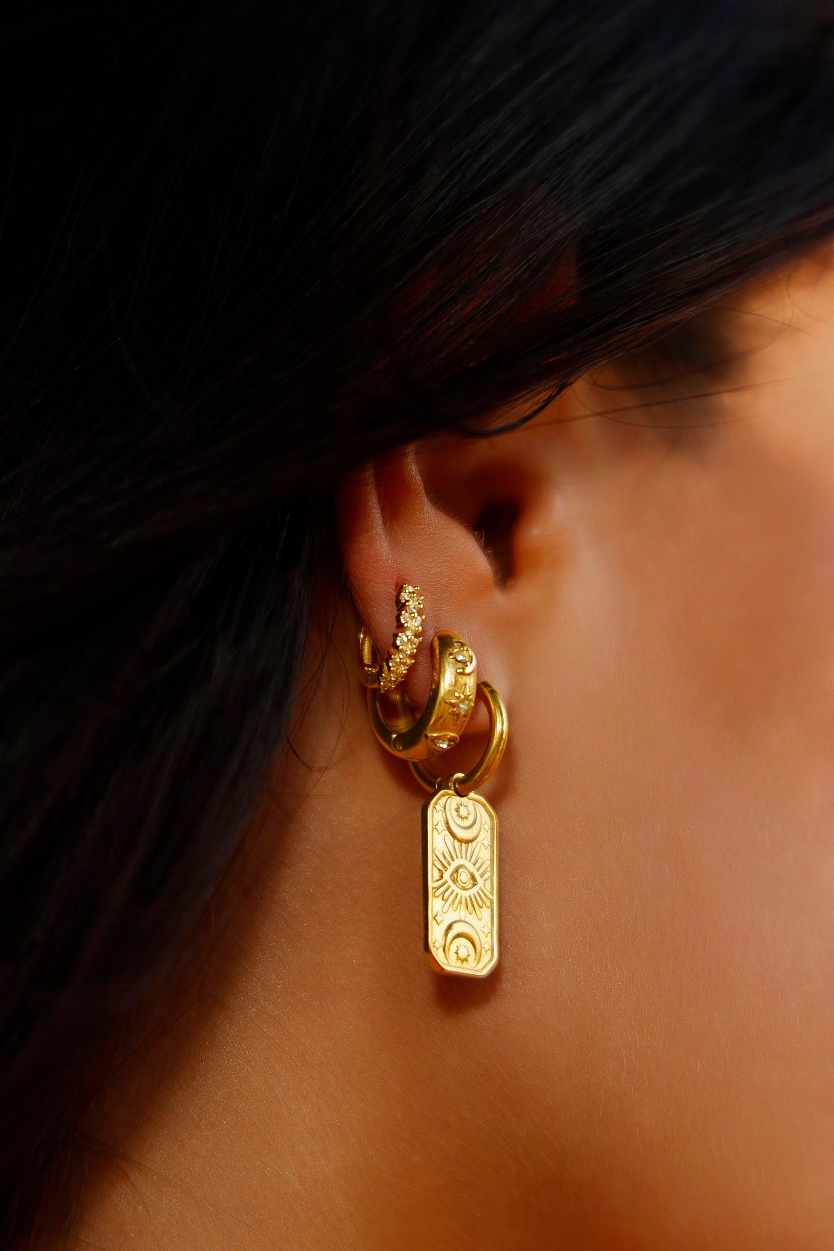 Maya Mini Evil Eye Earrings